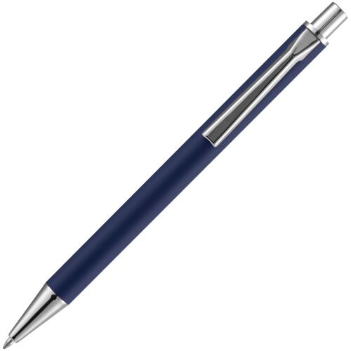 Ручка шариковая Lobby Soft Touch Chrome, синяя 2