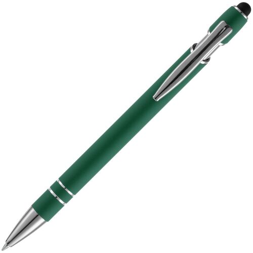 Ручка шариковая Pointer Soft Touch со стилусом, зеленая 3