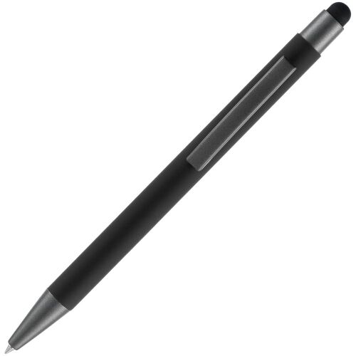 Ручка шариковая Atento Soft Touch Stylus со стилусом, черная 3