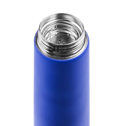 Смарт-бутылка с заменяемой батарейкой Long Therm Soft Touch, син 11
