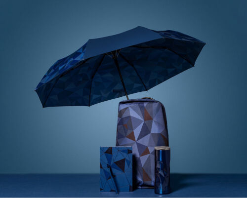 Складной зонт Gems, синий 5