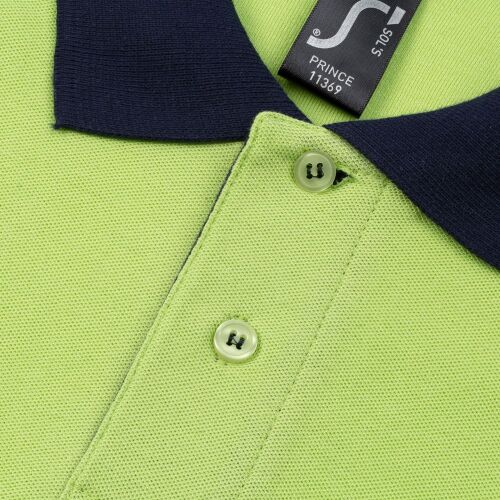Рубашка поло Prince 190 зеленое яблоко с темно-синим, размер XXL 3