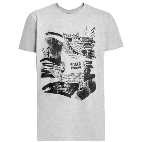 Футболка «Волка футболка», серый меланж, размер L 2
