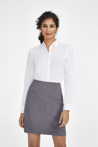 Рубашка женская Becker Women, темно-серая с белым, размер XXL 5