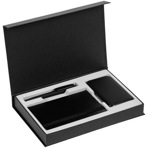 Коробка Silk с ложементом под ежедневник 10x16 см, аккумулятор и 3