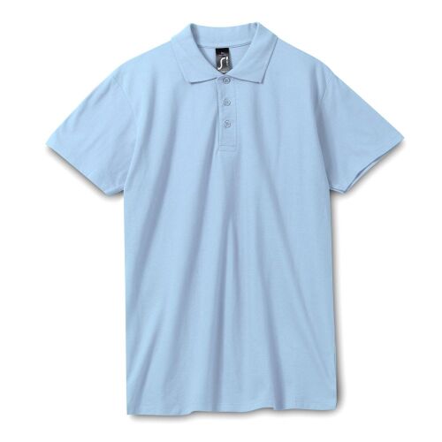Рубашка поло мужская Spring 210 голубая, размер M 1