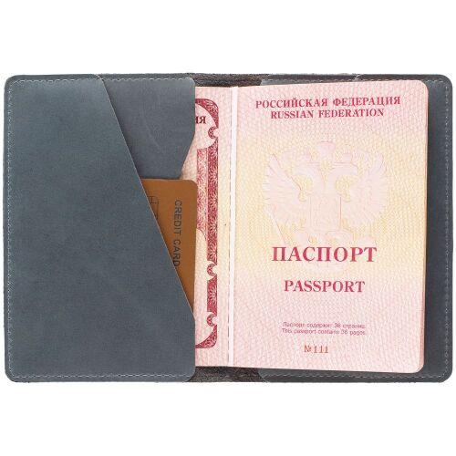 Обложка для паспорта inStream, серая 4