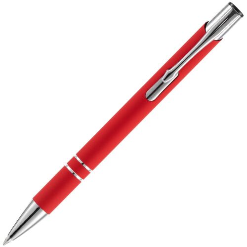 Ручка шариковая Keskus Soft Touch, красная 3