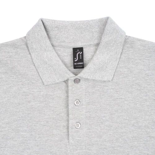 Рубашка поло мужская Spring 210 светло-серый меланж, размер S 3