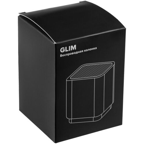 Беспроводная колонка с подсветкой логотипа Glim, синяя 7