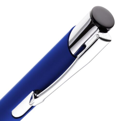 Ручка шариковая Keskus Soft Touch, ярко-синяя 4
