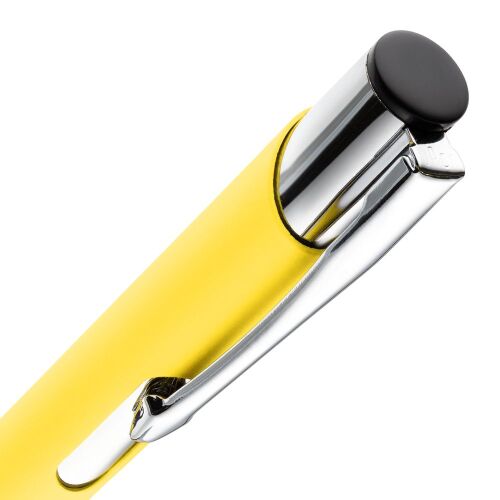 Ручка шариковая Keskus Soft Touch, желтая 4