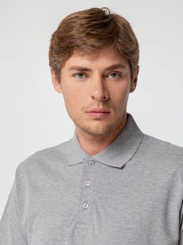 Рубашка поло мужская Spring 210 серый меланж, размер XL 6