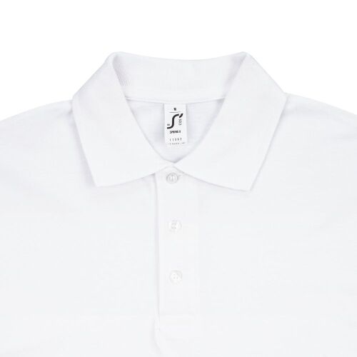 Рубашка поло мужская Spring 210 белая, размер XXL 2