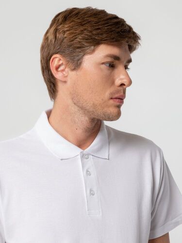 Рубашка поло мужская Spring 210 белая, размер XXL 6