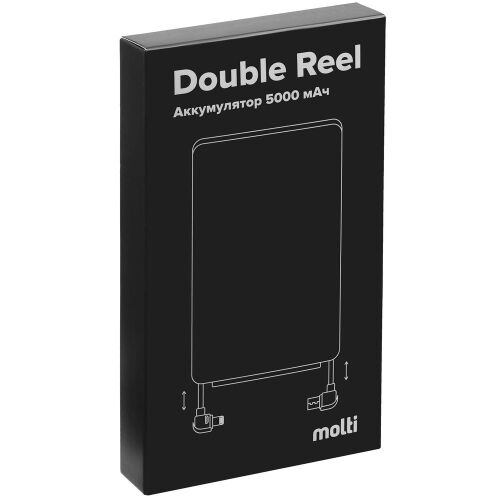 Металлический аккумулятор Double Reel 5000 мАч, черный 7