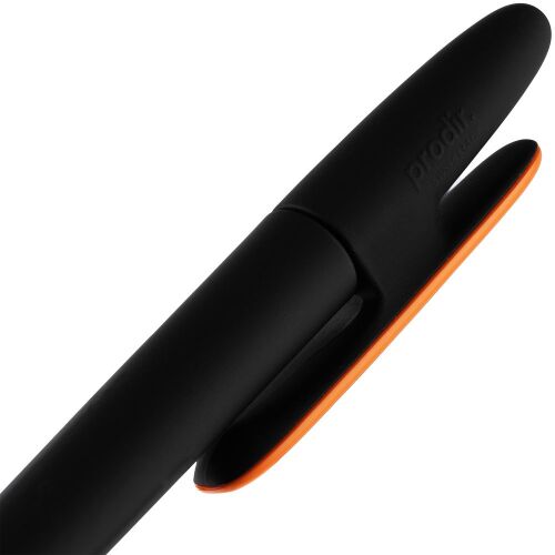 Ручка шариковая Prodir DS5 TRR-P Soft Touch, черная с оранжевым 6