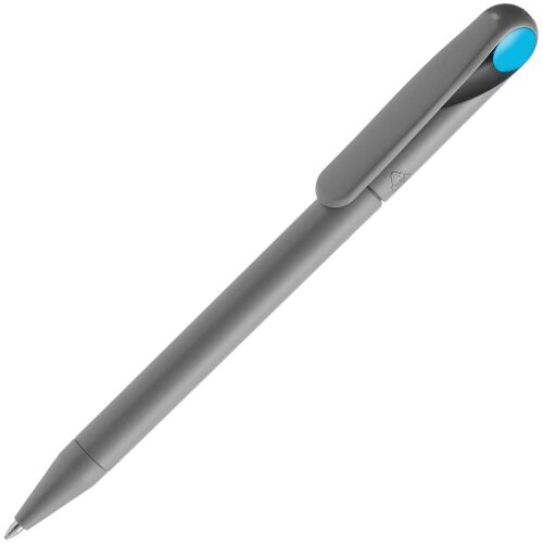 Ручка шариковая Prodir DS1 TMM Dot, серая с голубым 1