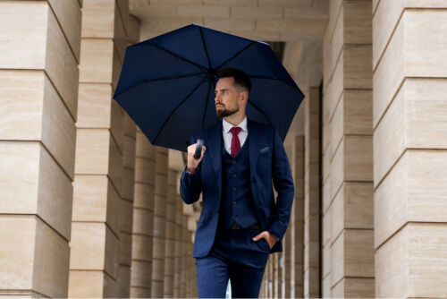 Складной зонт Palermo, темно-синий 6