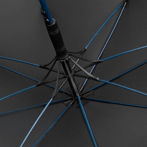 Зонт-трость с цветными спицами Color Style, синий с черной ручко 4