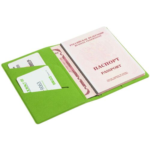 Обложка для паспорта Devon, зеленая 3