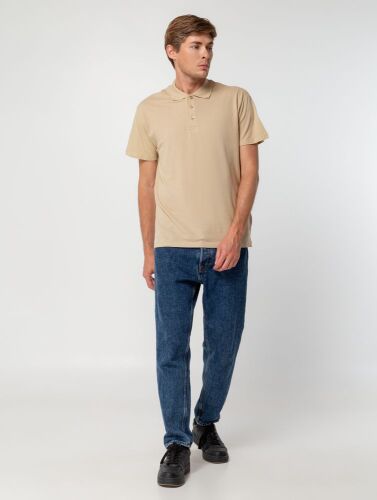Рубашка поло мужская Summer 170 бежевая, размер XL 7