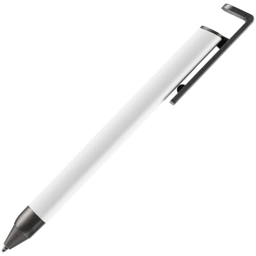 Ручка шариковая Standic с подставкой для телефона, белая 3