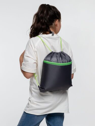 Детский рюкзак Novice, серый с зеленым 6