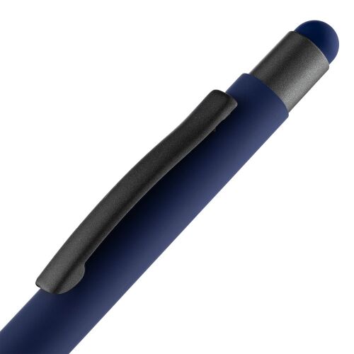 Ручка шариковая Digit Soft Touch со стилусом, синяя 5