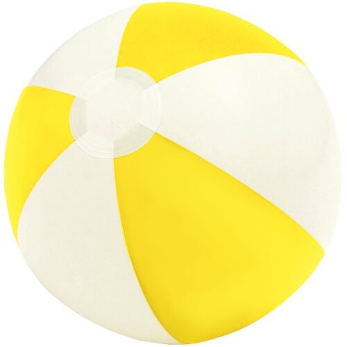Надувной пляжный мяч Cruise, желтый с белым 1