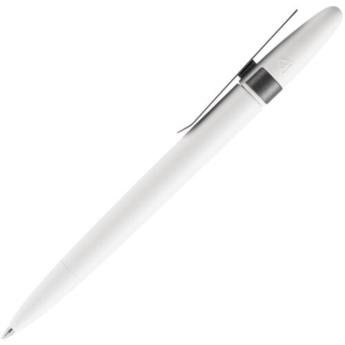 Ручка шариковая Prodir DS5 TSM Metal Clip, белая с серым 2