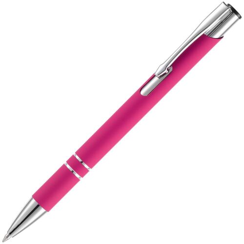Ручка шариковая Keskus Soft Touch, розовая 1