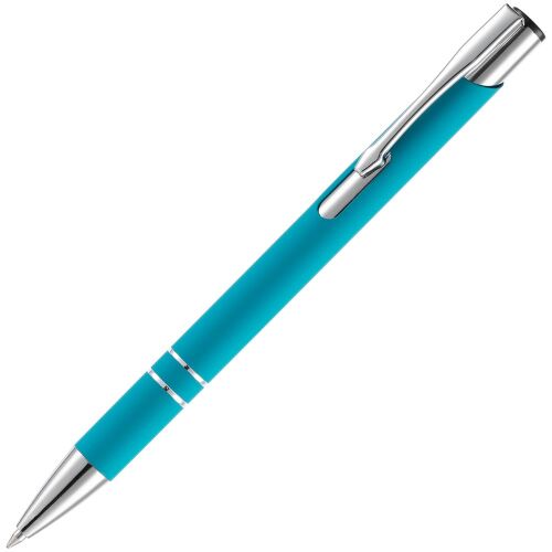 Ручка шариковая Keskus Soft Touch, бирюзовая 1