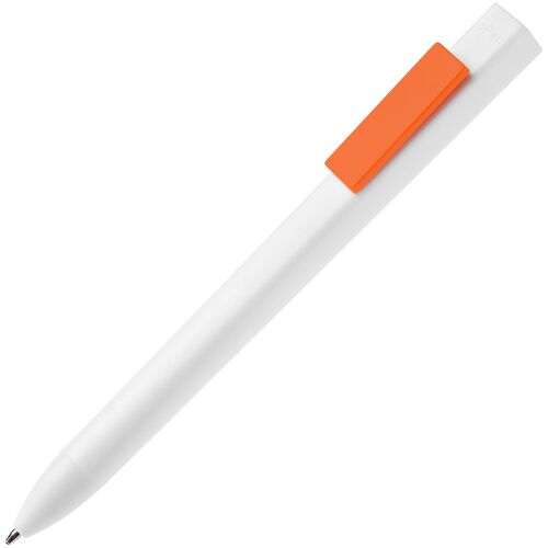 Ручка шариковая Swiper SQ, белая с оранжевым 8