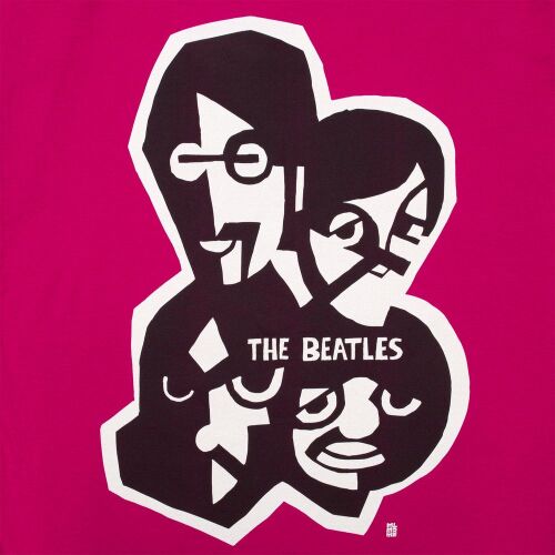 Футболка женская «Меламед. The Beatles», ярко-розовая (фуксия),  3