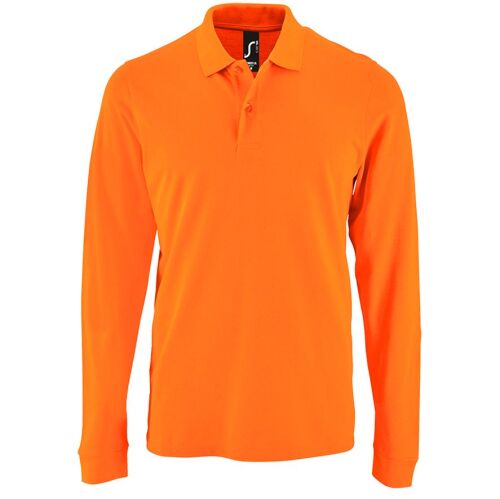 Рубашка поло мужская с длинным рукавом Perfect LSL Men оранжевая 1