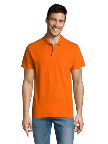 Рубашка поло мужская Summer 170 оранжевая, размер L 4