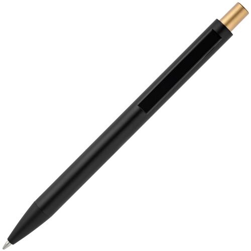Ручка шариковая Chromatic, черная с золотистым 3