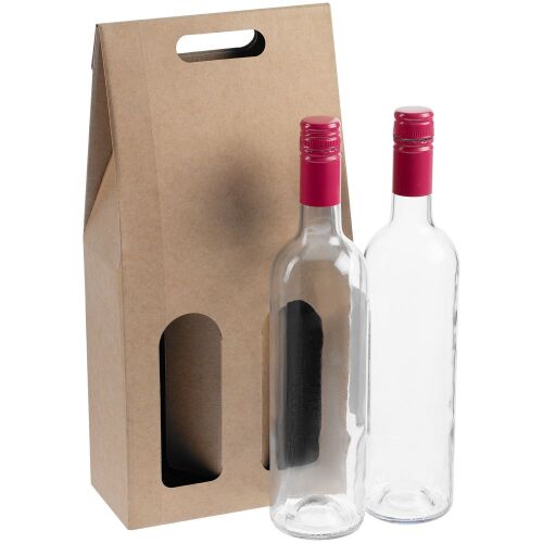 Коробка для двух бутылок Vinci Duo, крафт 3