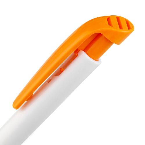Ручка шариковая Favorite, белая с оранжевым 4