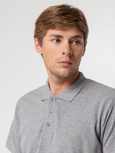 Рубашка поло мужская Summer 170 серый меланж, размер XS 6