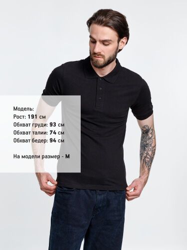 Рубашка поло мужская Adam, черная, размер L 2