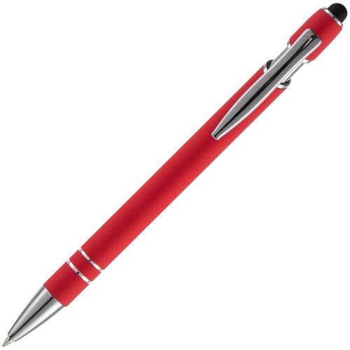 Ручка шариковая Pointer Soft Touch со стилусом, красная 3
