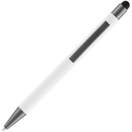 Ручка шариковая Atento Soft Touch со стилусом, белая 3