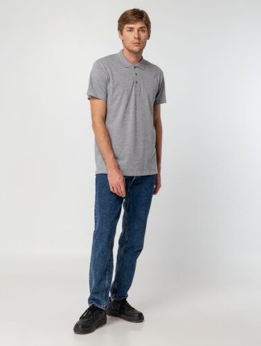 Рубашка поло мужская Summer 170 серый меланж, размер M 7