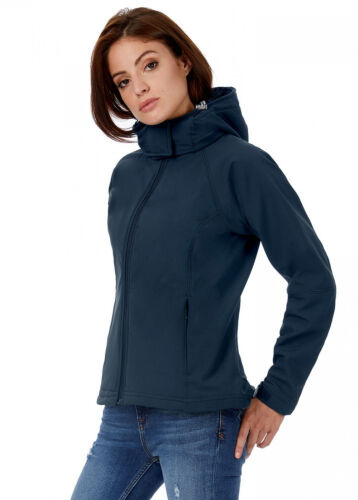 Куртка женская Hooded Softshell темно-синяя, размер M 7
