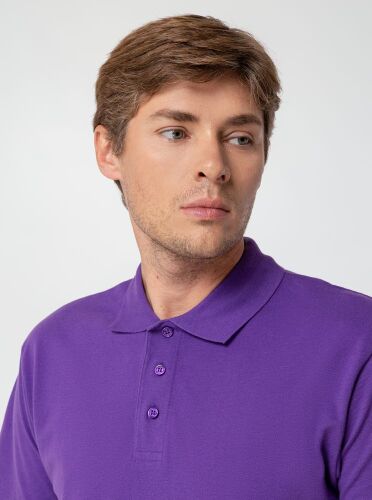 Рубашка поло мужская Summer 170 темно-фиолетовая, размер XS 6