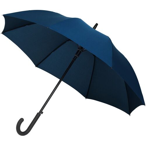 Зонт-трость Magic с проявляющимся цветочным рисунком, темно-сини 2