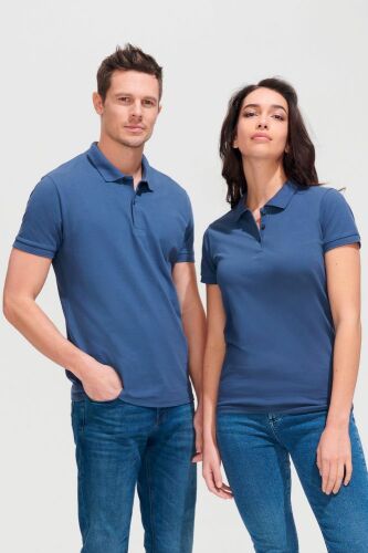Рубашка поло мужская Perfect Men синий джинс, размер L 5