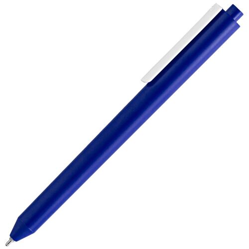 Ручка шариковая Pigra P03 Mat, темно-синяя с белым 3
